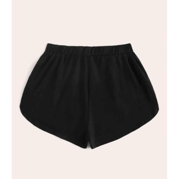 Black Drawstring Shorts - Picture 3 of 5